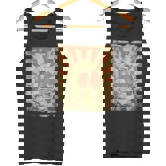 ブロントサウルス Brontosaurus Dinosaur Vintage Ramen Japanese Noodle Tank Top | Mazezy