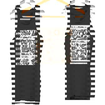 ペトログリフロックの彫刻ネイティブアメリカン タンクトップ - Kawaiitshirt