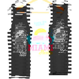 マイアミビーチtシャツ、マイアミ半袖グラフィックデザイン。 タンクトップ - Kawaiitshirt