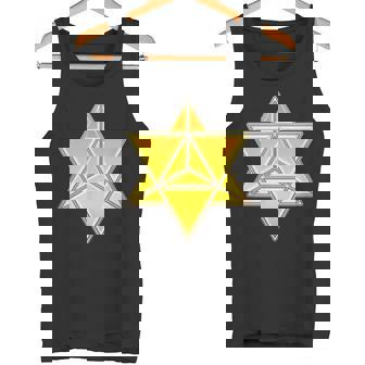 マカバ神聖幾何学ヨガスピリチュアリティ瞑想トレンド タンクトップ - Kawaiitshirt