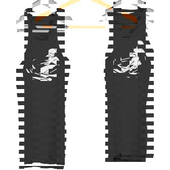 ミニマリスト スキー シルエット ウィンタースポーツ デザイン タンクトップ - Kawaiitshirt