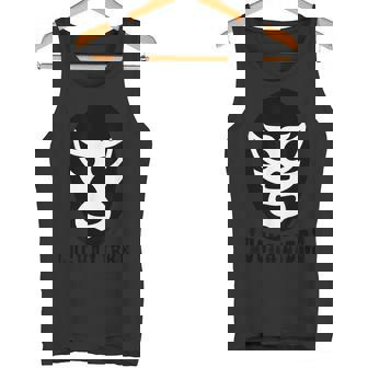 メキシカンルチャドール ルチャリブレ ブラック&ホワイト レスリングマスク タンクトップ - Kawaiitshirt