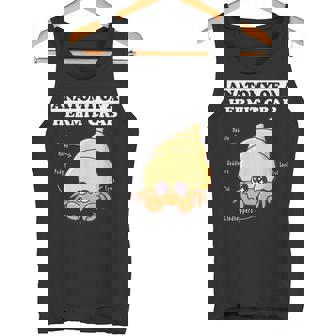 ヤドカリの解剖学 面白い カワイイ ヤドカリ チビ タンクトップ - Kawaiitshirt