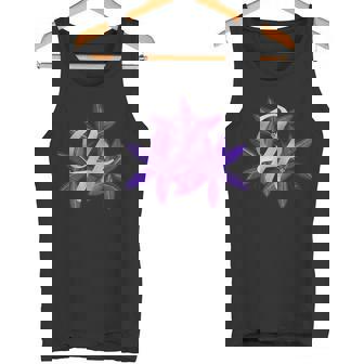 ライラック イニシャル H モノグラム パープル フローラル タンクトップ - Kawaiitshirt