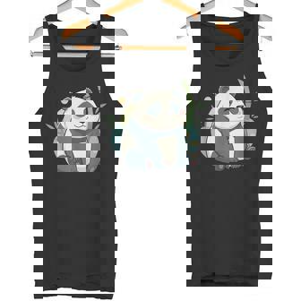 リラックス竹林ぽっちゃりパンダ美学 タンクトップ - Kawaiitshirt