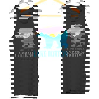 レイク・バートン 山 パープル セッティング ヒマワリ ネイチャーウッド タンクトップ - Kawaiitshirt