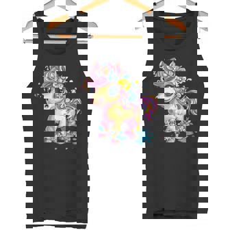 レインボーフラワーマジックのかわいいポニー。 タンクトップ - Kawaiitshirt