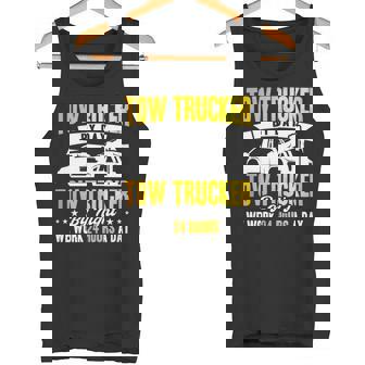 レッカートライバー レッカーは1日24時間作業します。 長袖tシャツ タンクトップ - Kawaiitshirt