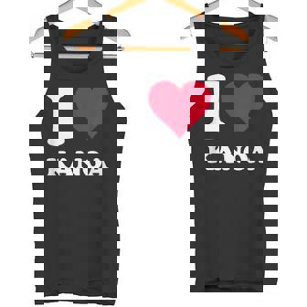 レッドハート I Love Kanoa タンクトップ - Kawaiitshirt