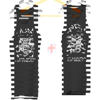 ロンドンのお土産 英国エンブレム 英国国旗 記念品 サイト タンクトップ - Kawaiitshirt