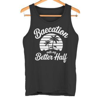 ヴィンテージbaecation With My Better ハーフマッチングカップル 長袖tシャツ タンクトップ - Kawaiitshirt
