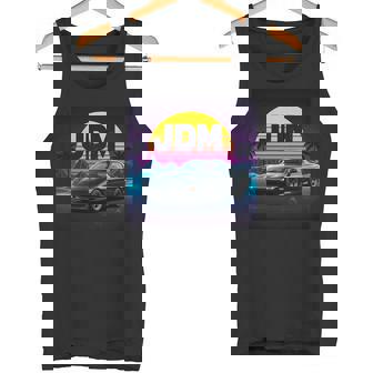 ヴェイパーウェーブ レトロ サンセット Jdm レジェンドカー 日本国内市場 長袖tシャツ タンクトップ - Kawaiitshirt