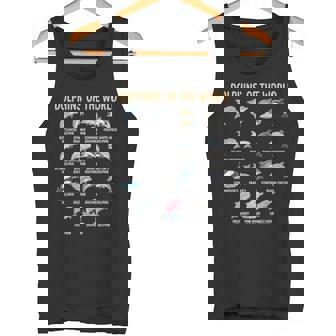 世界のイルカ 種チャート 教育 海洋生物 タンクトップ - Kawaiitshirt