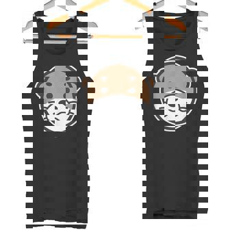 丸顔 カワウソ《コツメカワウソ》シンプル【どうぶつフレンズ】グッズ ゆるくて かわいい イラスト タンクトップ - Kawaiitshirt