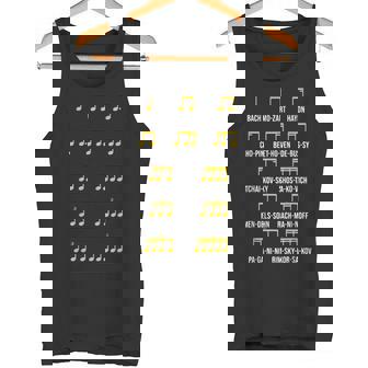 作曲家リズム音楽 バッハ・モーツァルト ベートーヴェン・ショパン タンクトップ - Kawaiitshirt