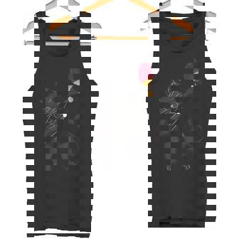 卓球黒猫ピンポン服 猫ピンポン タンクトップ - Kawaiitshirt