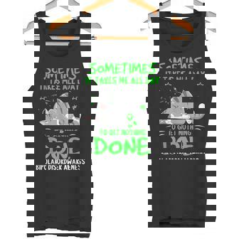 双極性障害啓発猫リボン タンクトップ - Kawaiitshirt