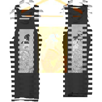 喜多川歌麿「婦女人相十品 ポペンを吹く娘」 タンクトップ - Kawaiitshirt