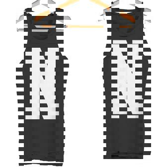 大文字nアルファベットモノグラムイニシャル タンクトップ - Kawaiitshirt