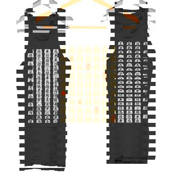 将棋【モノグラム 総柄】全駒（王将 金銀 飛車 角行 香車 桂馬 歩兵 と金）将棋部 棋士【部活】プレゼント 面白い タンクトップ - Kawaiitshirt