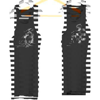 巨大アリクイ ラインアート 野生動物 図面デザイン タンクトップ - Kawaiitshirt