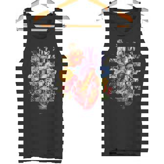 心臓超音波検査者ギフト 心臓専門医ギフト ハートフラワー タンクトップ - Kawaiitshirt
