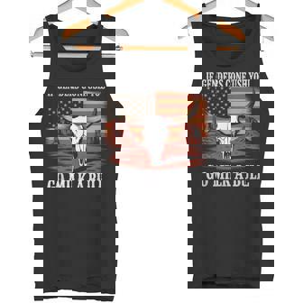 性別が混乱したら牛の乳を搾りに行け、アメリカ人 タンクトップ - Kawaiitshirt