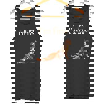 悲しい猿のパンチミームとオレンジのおもちゃで私は元気です タンクトップ - Kawaiitshirt