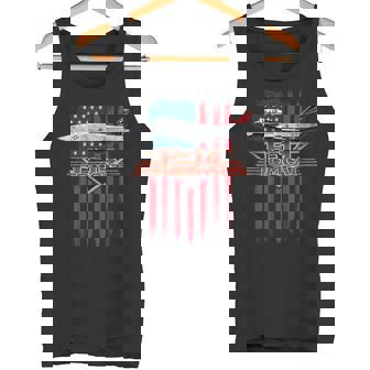 愛国的な海軍 F-14 トムキャットとアメリカ国旗 タンクトップ - Kawaiitshirt