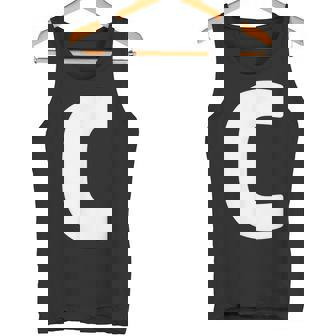 文字c 大文字 アルファベット モノグラム イニシャル タンクトップ - Kawaiitshirt