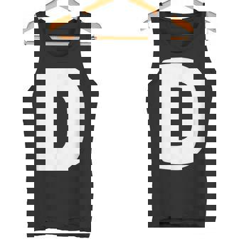 文字d 大文字 アルファベット モノグラム イニシャル タンクトップ - Kawaiitshirt