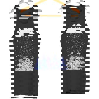 森 雪 新雪 落ちる 冬 ワンダーランド 雪 恋人 タンクトップ - Kawaiitshirt