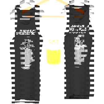 燃料は酒 ダックスフンド グッズ 犬 おもしろ 面白い ネタ 笑える 飲み会 タンクトップ - Kawaiitshirt