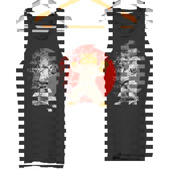 猫 空手 柔道 日本 日没 面白い 空手 猫 タンクトップ - Kawaiitshirt