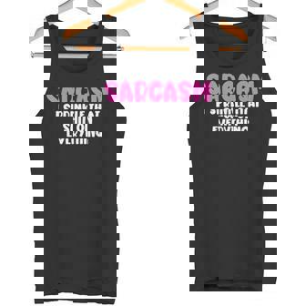 皮肉、何にでもクソをまき散らす面白いユーモア タンクトップ - Kawaiitshirt