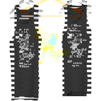 私はウクライナの旗と共に立つ ウクライナを支持する タンクトップ - Kawaiitshirt