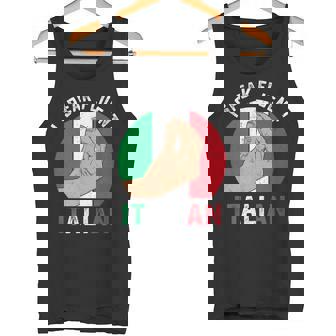私は流暢なイタリア語を話します、イタリアの手のジェスチャー、私はイタリアが大好きです タンクトップ - Kawaiitshirt