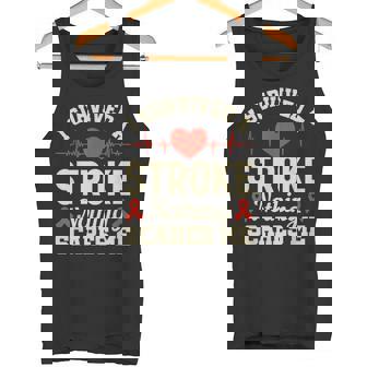 私は脳卒中を生き延びました何も私を怖がらせません-脳卒中の認識 タンクトップ - Kawaiitshirt