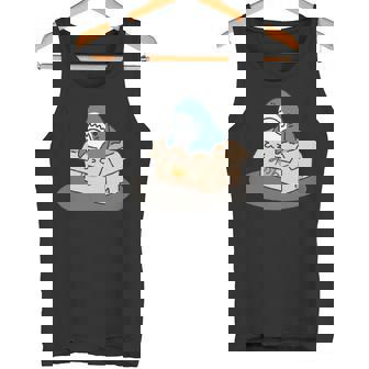 箱入りサメ 長袖tシャツ タンクトップ - Kawaiitshirt