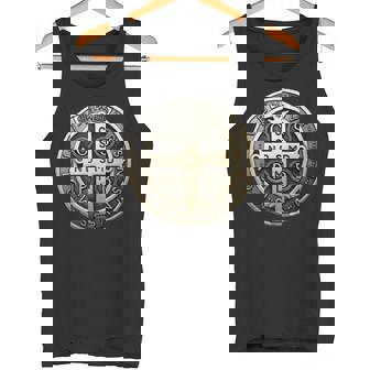 聖ベネディクトメダル 聖ベネディクトクロス カトリック クリスチャン タンクトップ - Kawaiitshirt