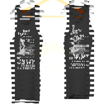 聞こえてるよ聞いていないだけだシベリアンハスキー恋人 タンクトップ - Kawaiitshirt