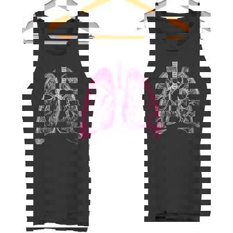 肺の解剖学的2d 医師と呼吸ファン向け タンクトップ - Kawaiitshirt