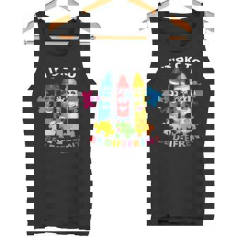 自閉症の認識 違ってもいい 自閉症の青 タンクトップ - Kawaiitshirt