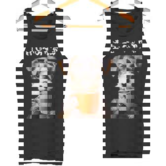 面白いtシャツ シュナウザー コーヒー イヌ わんこ メンズ グッズ かわいい おもしろ 面白い 服 ネタ タンクトップ - Kawaiitshirt