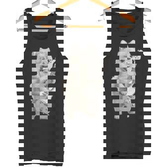 面白いtシャツ ポメラニアン 犬 ギター イヌ メンズ 犬好き グッズ かわいい おもしろ 面白い 服 ネタ 長袖tシャツ タンクトップ - Kawaiitshirt