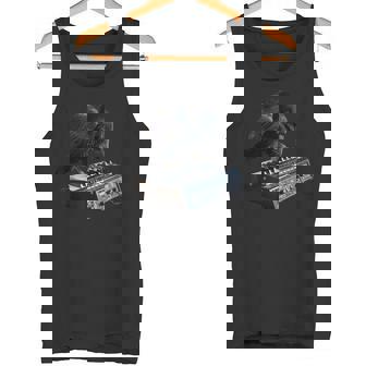 面白いtシャツ 鳥 カラス シンセサイザー メンズ グッズ おもしろ 面白い 服 ネタ バードウォッチング タンクトップ - Kawaiitshirt