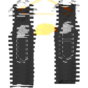 面白いクロワッサンインザポケット 食通 フレンチクロワッサンポケット タンクトップ - Kawaiitshirt