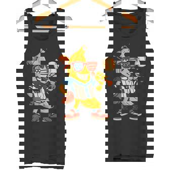 面白いバナナ野球アメリカ国旗サングラス 7月4日 タンクトップ - Kawaiitshirt