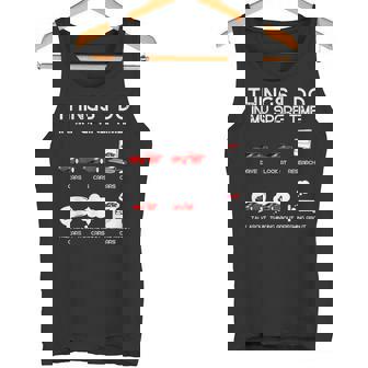 面白い車好き空き時間の車でやること タンクトップ - Kawaiitshirt