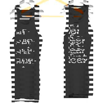 食べる。寝る。サルサ。繰り返す。 タンクトップ - Kawaiitshirt